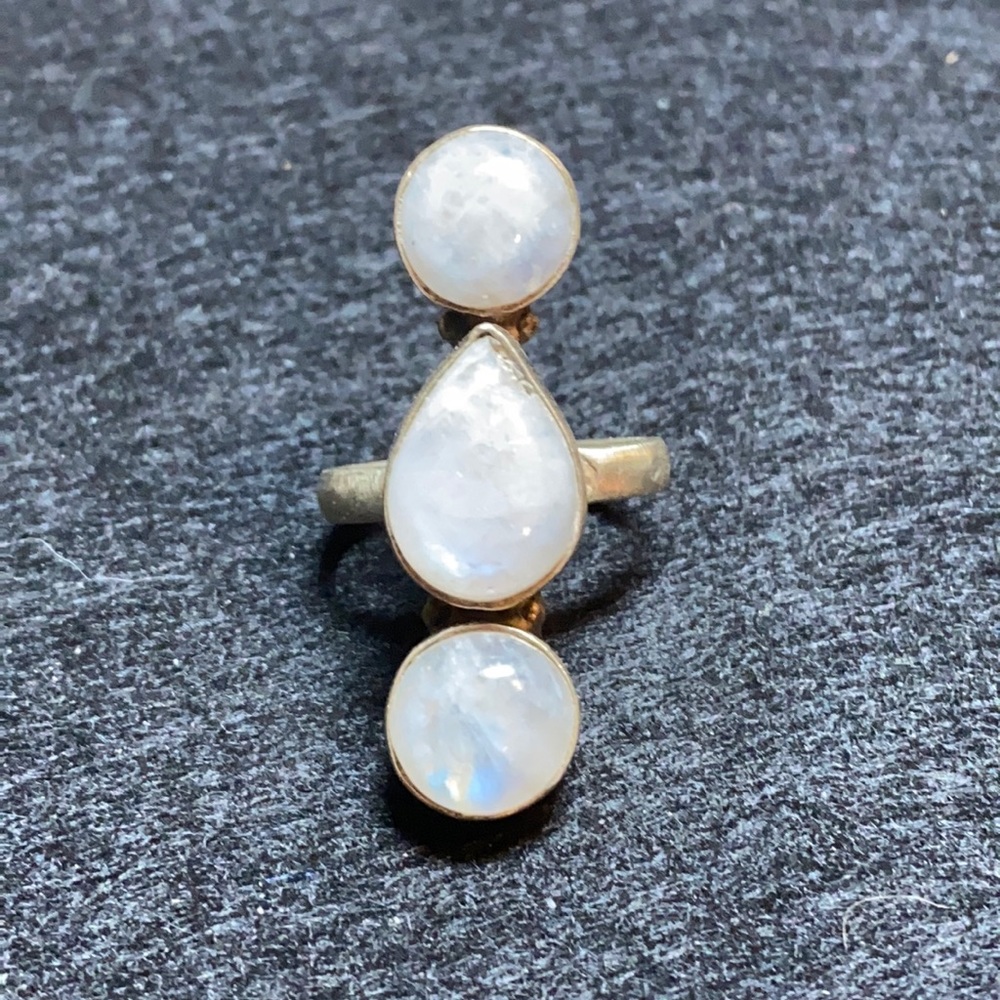 Triple Moonstone Ring Vintage